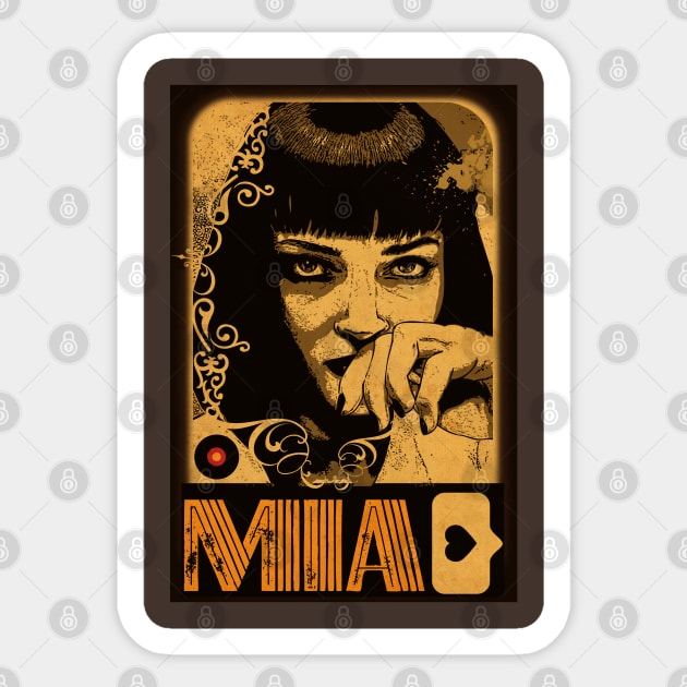 Mia W. Vintage Ticket Sticker by CTShirts
